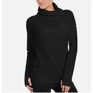 NIKE DRI FIT Women’s Pro Hyperwarm Training Jacket sz M asymm collar